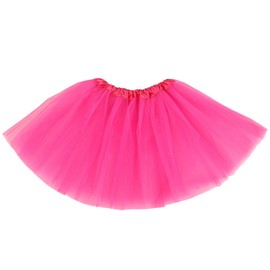 Apparlxer Girls' Tutu Skirt, Women's Tulle Skirt, Fluffy, Voluminous Skirt, Fluffy, 3 Layers Tulle, Stage Costume, Performance Clothes, Cosplay, Ballet Wear, pink, (rose pink)