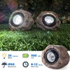 VISFLAIR 2 Pack Solar Rock Lights, Outdoor Decorative Garden Spotlights