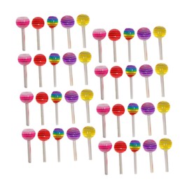 FOMIYES 100pcs Colorful Lollipop Nail Art Decor Cute Manicure Ornaments for Home Salon Use DIY Nail Design Accessories for Women and Art Lovers