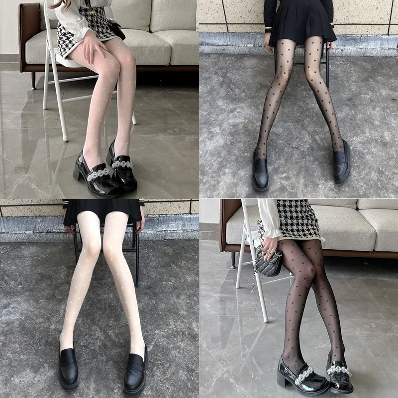 Coollooda Stockings, Black and White, 2 Pairs Set, High Socks,