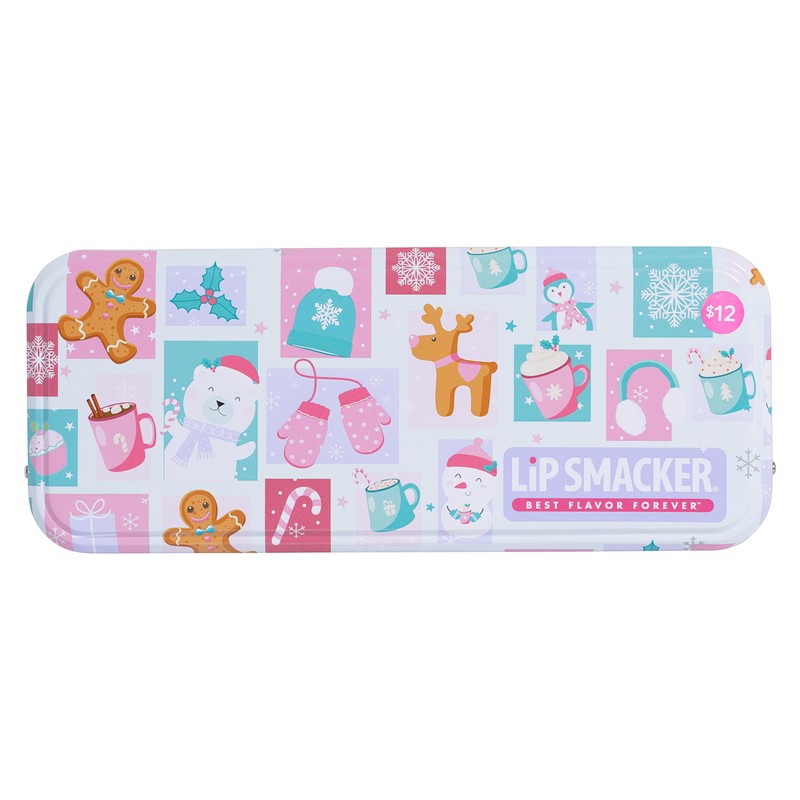 Lip Smacker 3-Tier Lip & Face Tin Gift Set, Lip