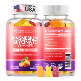 Inner Brightness Magnesio Glicinato 600mg 60 Gomitas Veganas