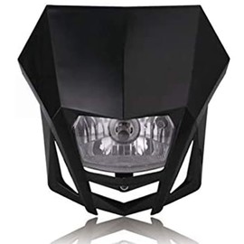 Off-Road Headlight Cowl Motocross Street Headlamp Front Mask Bike Dirt Bike Light Cowl (Black)