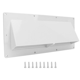 RV Exhaust Vent Cover White Range Hood Sidewall Vent Cover with Lockable Clips for Trailer Camper