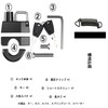 Motorcycle Helmet Lock for 22mm-28mm Handlebar Retractable Steel Cable with