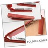 Beavorty 2pcs Compact Folding Hair Brush Portable Combs for Easy