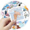 50pcs Cute Meme Weather Stickers, Funny Cartoon Lightning Coludy Rainy