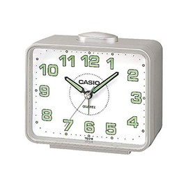 Casio TQ218/8 Travel Alarm Clock, Silver