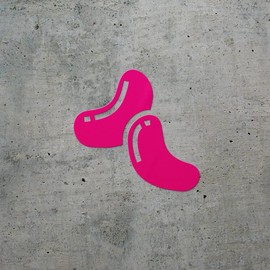 Decal Stickers of Jelly Beans (Pink) (Set of 2) Luxury Weatherproof Vinyl Decal Stickers for Laptop Desktop Smartphone Car Dirt Bike Wall Room Mason Jar Bathtub Door Skateboard - ANDstice43524PI