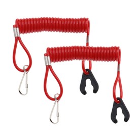 EMSea 2pcs Outboard Motor Engine Lanyard Kill Switch Cord Safety Stop Switch Compatible with Yamaha