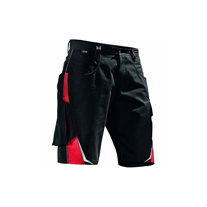 KÜBLER Workwear Pulsschlag Work Shorts Black/Medium Red Size 54