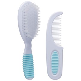 Nuby Comb and Brush Set Aqua, 2 Count (Pack of 1)
