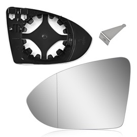 TOP-MAX Driver Side Heated Mirror Glass Compatible with Volkswagen VW MK7, 2015-2021 Golf/GTI, 2015-2019 Golf SportWagen/R, 2017-2019 Alltrack, 2019-2021 Jetta, Left Rearview Mirror