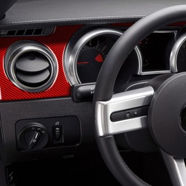 Car Speedometer Surround Panel Sticker Carbon Fiber Decal Interior Trim Cover for Ford Mustang GT Shelby 2005 2006 2007 2008 2009 S197 Accessories