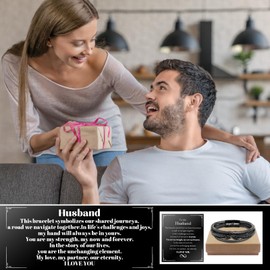 Birthday Gifts for Husband Bracelets for Men: To My Husband Bracelet From Wife Infinity Forever Love You Gifts for Him - Unique Christmas Valentines Fathers Day Birthday Gifts for Husband Him
