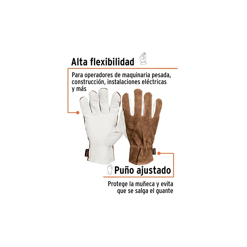 Truper GU-735, Guantes de híbridos de piel de cabra y