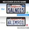 VRYTOR 2PCS Matte Black License Plate Frames - No-Cover State