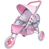 Lissi Twin Baby Dolls in Twin Jogger Stroller