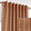 90 Inch Long Moody Boho Blackout Curtains, Terra Cotta Floral