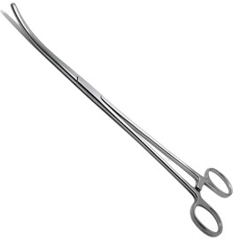 WAJEES Pean Hemostat Forceps 12" Curved Forceps Tweezers, Fishing Forceps Locking Long Forceps Stainless Steel Clamps, Surgical Clamps Hemostats for Nurses, Fishing Curved Hemostats