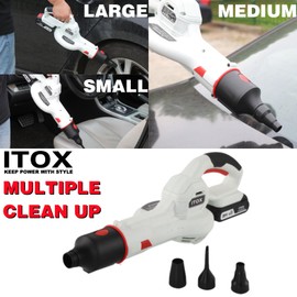 ITOX 20V MAX Cordless Leaf Blower&Vacuum, Lawn Sweeper,140 mph Air Speed,Electric Cordless Blower for Lawn Care, Patio Yard, Lightweight Handheld, Battery and Charger Included