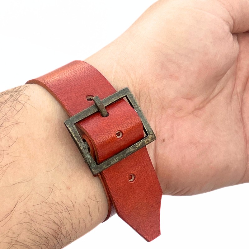 Nautical Comfort Wearable Antique Sundial Compass Brass and Leather Wrist