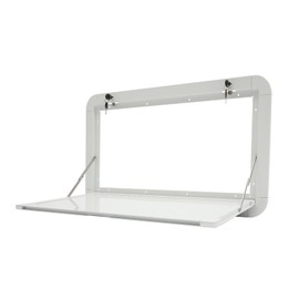 Gdrasuya10 RV Folding Table Wall Mount 31.5" x 17.7" Foldable RV Desk Aluminum Alloy Picnic RV Wall Table for Campervans, Truck Campers, Travel Trailers, Max Load 55 lbs, White