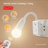 HTRUIYATY E27 Socket Lamp with Switch Intelligent Remote Control Plug