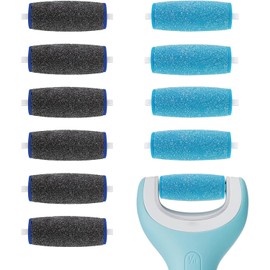 Replacement Roller Heads for amope Pedi Perfect Refills Electronic Foot File - Includes 6 Extra Coarse and 5 Regular Coarse Replacement Heads Compatible with Amope - Pack of 11