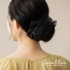 JewelVOX Hair Accessories, Plain, Organza, Big, See-through, Large, Black