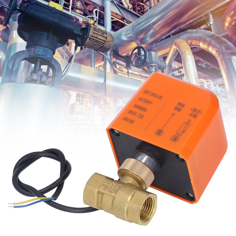 DN15 2 Way 2 Wire Electrical Ball Valve Normally Open