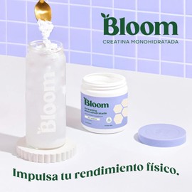 Bloom Creatina Monohidratada de Alta Pureza sin Sabor, 5g por porción Apoya la fuerza, resistencia y recuperación Sin OGM, Ideal antes o después del entrenamiento 40 porciones 200g