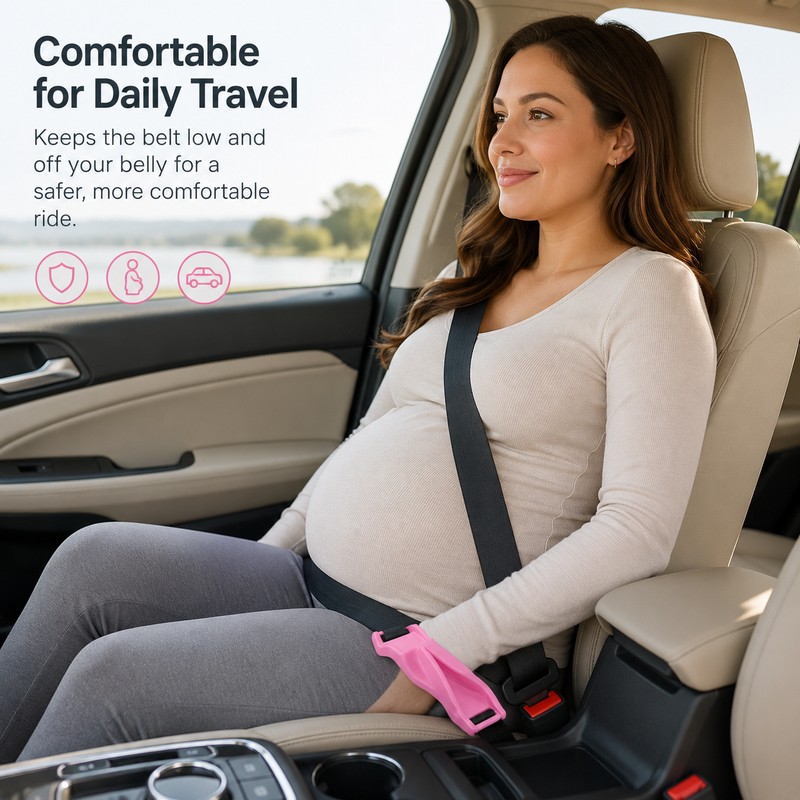 Pregnancy Seat Belt Adjuster for Car Comfort – Maternity Lap