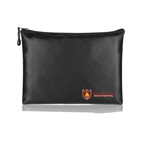 Fireproof Waterproof Document Bag, Pouch for Important Documents and Valuables,