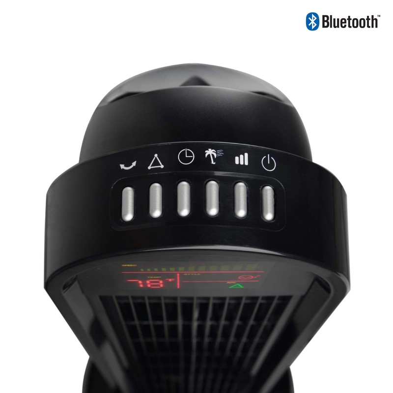 Ozeri 360 Oscillation Tower Fan, with Bluetooth and Micro-Blade Noise