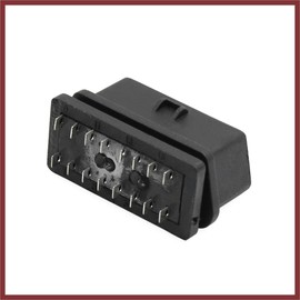 HEROFFIX 16 Pin OBD2 Diagnostic Connector Female Adapter Shell Kit Black DC 12V for Car Replace Parts