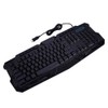 Wired 3 Color Backlit Gaming Crack Bilingual Keyboard with Multimedia