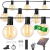 OHLUX 30FT Solar Globe String Lights Outdoor,Waterproof Solar G40 Patio