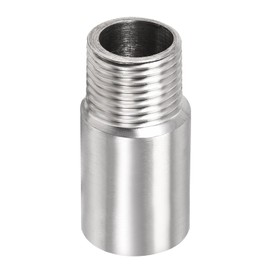 YOKIVE Shower Head Extension Arm, 1/2PT Male to 1/2PT Female Thread Cast Pipe Fitting Coupler, Great for Plumbing, Swimming Pool (Silver Tone, 50-mm)