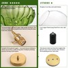 Shenmoyl Pendant Light with Green Scindapsus Glass Lmapshade, Brass Vintage