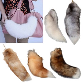 URTERYSER Keyring Pendant, Cute Animal Tail Keychain Pendant Key-Chain Bags Charm Keys-Holder, 30.00 * 20.00 * 13.00CM