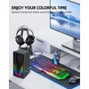 Uakinat Computer Speakers with 6 Colorful RGB Lights,USB Powered 3.5mm