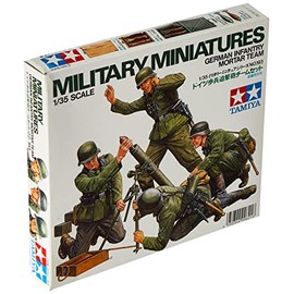 Tamiya 1/35 Military Miniature Series No. 193 German Army Infantry Mortar Team Set Plastic Model 35193 