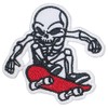 CLOVER INTER Bones on Skateboard Iron on Patches Embroidered Badge