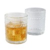 OLULU Cocktail Glasses 10 oz Set of 2, Glass Hobnail