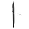 Unibene 6 Pack Black &Sliver Click Ballpoint Pens - Black