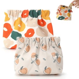 Pack of 2 Small Make Up Bag Cosmetic Bag Women's Waterproof Bag with Shrapnel Makeup Bag Small Toiletry Bag Women's Small Toiletry Bag Makeup Bag