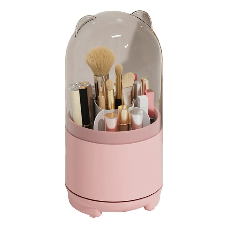 Recipiente For Guardar Brochas De Maquillaje Con Rotación D