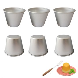 Proshopping Small Popover Pans, Yorkshire Pudding Tin, Aluminum Deep Baking Pans, Individual Mini Muffin Pan, Brownie Tumbler, Cupcake Pudding Mold, Pack of 6 (Size 2.9"x 2.2")