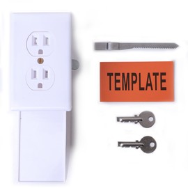 Wall Socket Diversion Safe- Hidden Diversion Safe (Simple Install, Magnetically Attaches For Quick Access),Perfect for Hiding Storage Key，Cash ，Jewelry， Card，Coins-Keep Your Valuables Safe